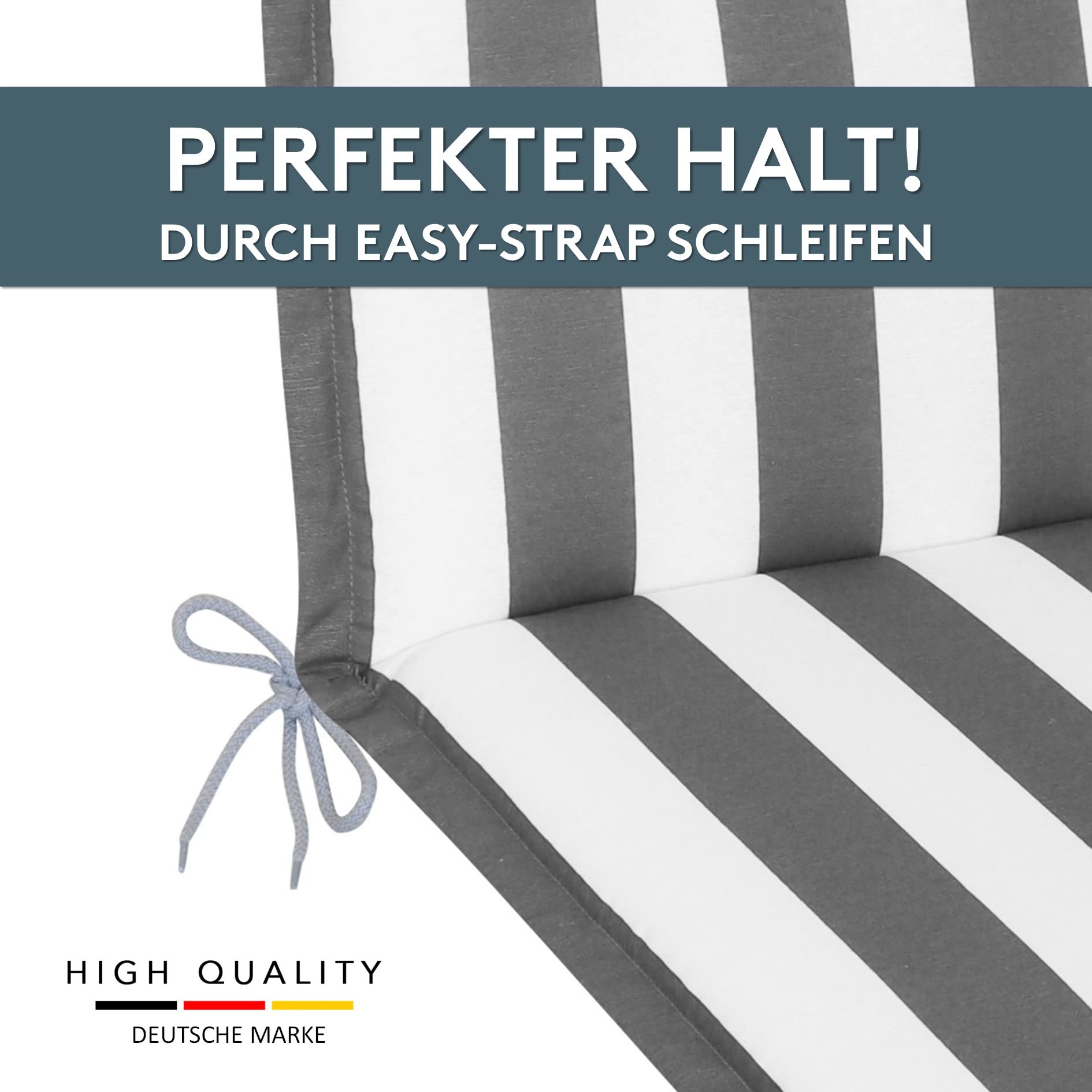 Cuscini Per Sedia Giardino Verde Mela - Set Con Schienale Alto - Foto 3