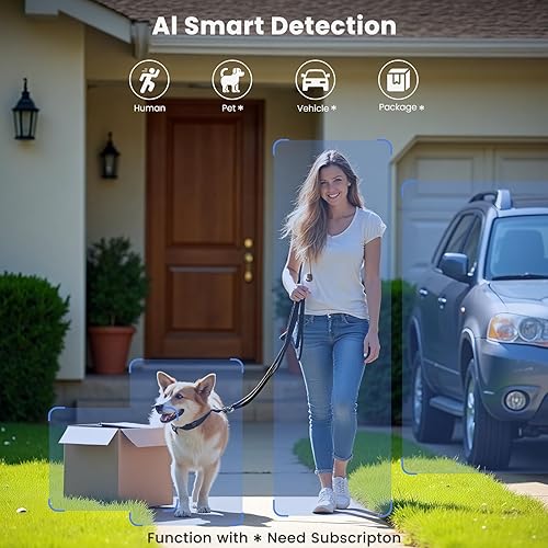 Miniatura 8 de Cámara de seguridad inalámbrica para exteriores, WiFi 2.4G, funciona con pilas, magnética, detección humana gratuita, nubeSD de 7 días gratis,