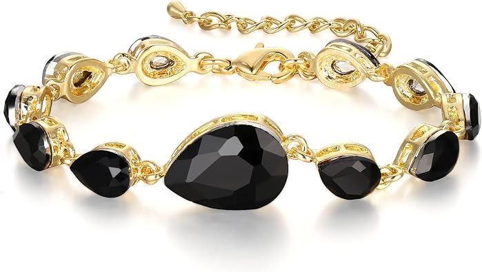 BriLove Wedding Bridal Crystal Multi Teardrop Bracelet for Women