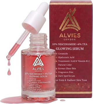 10% Niacinamide + 4% TXA Glowing Serum, Severe Dark Spot Care, Hyaluronic Acid & Tranexamic Acid, Hydrating All-in-One Daily Facial Treatment for Clear Even Tone and Korean Glass Skin, 30ml