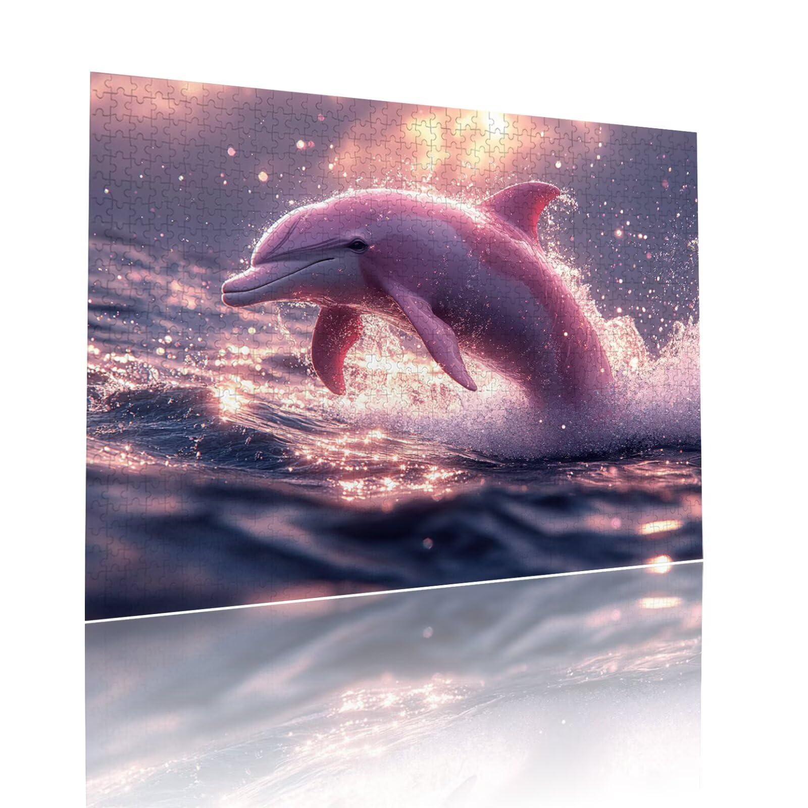 Delphin Puzzle für Erwachsene Kinder Anspruchsvoll 5000 Teile Impossible Klassische Puzzles Schwer Tier ab 8 9 10 Jahre Mädchen Jungen Jigsaw Kunst Educa,für Dekoration und Geschenke 105x156cm t-179