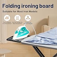 Vista 6 de Ironing Board, 44x13 Inch Iron Board with Steam Rest, Full Size Heavy Duty Metal Frame Legs Ironing Table Stand with Heat Resistant Cover for Home