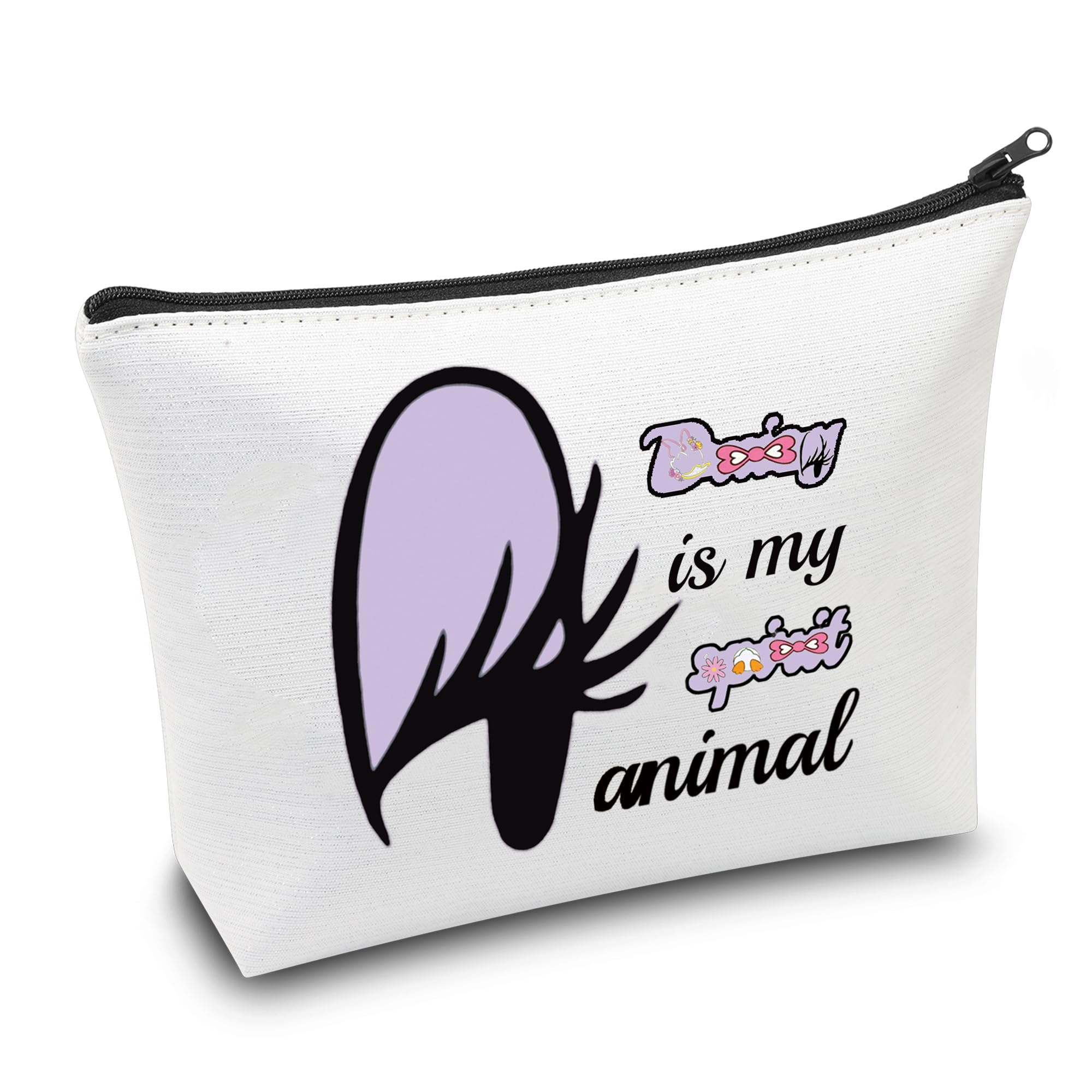 CMNIM Duck Lover Gift Duck Makeup Cosmetic Bag Duck Big Face Character Zipper Pouch Bag Animal Lover Gift for Best Friend (D-isy Big Face Character