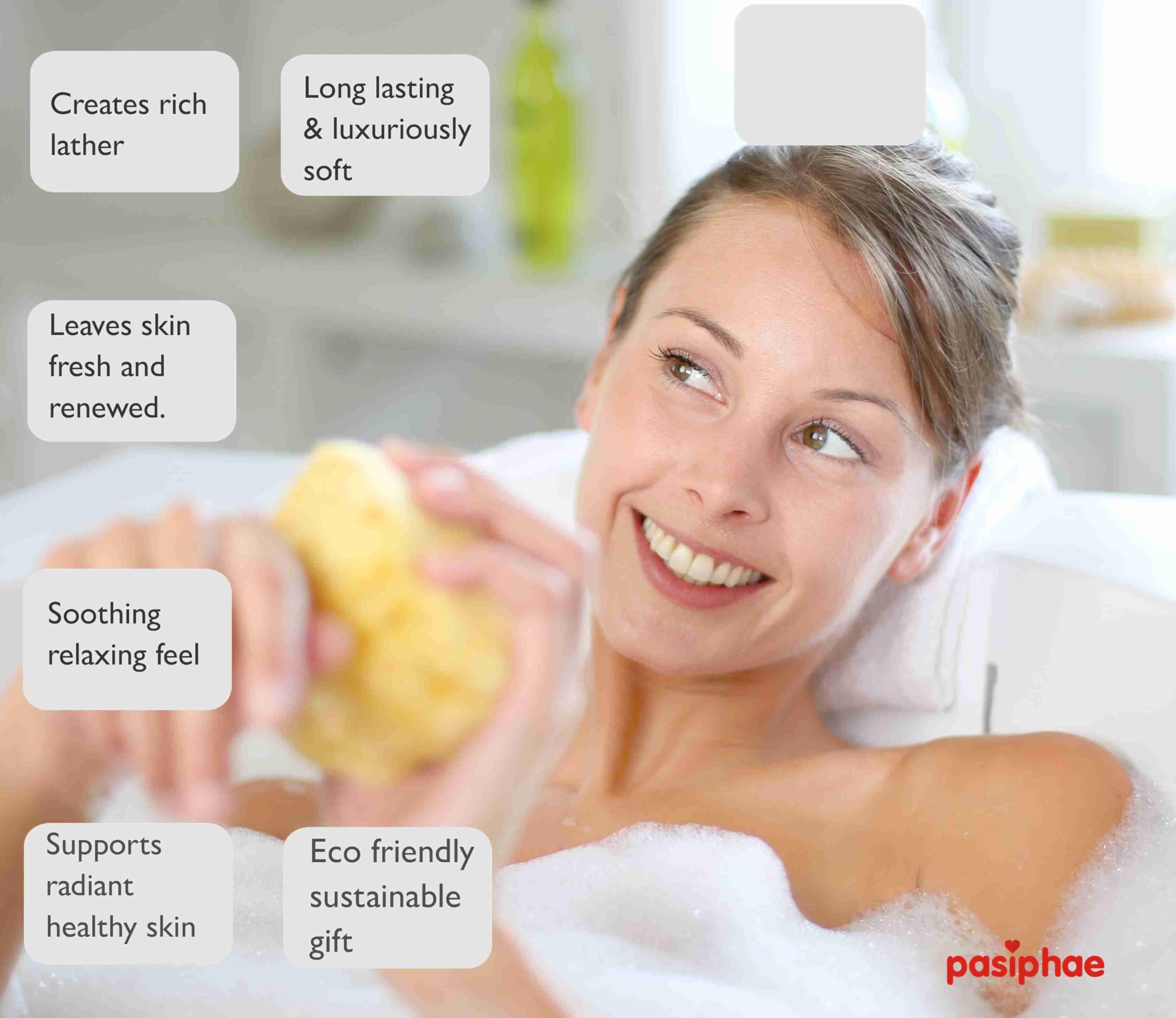 Naturalna miękka gąbka morska Loofah, gąbka o strukturze plastra miodu na sznurku do kąpieli i prysznica, 100% naturalna, organiczna, mężczyźni, kobiety, dorośli, złuszczająca, ekologiczny prezent w