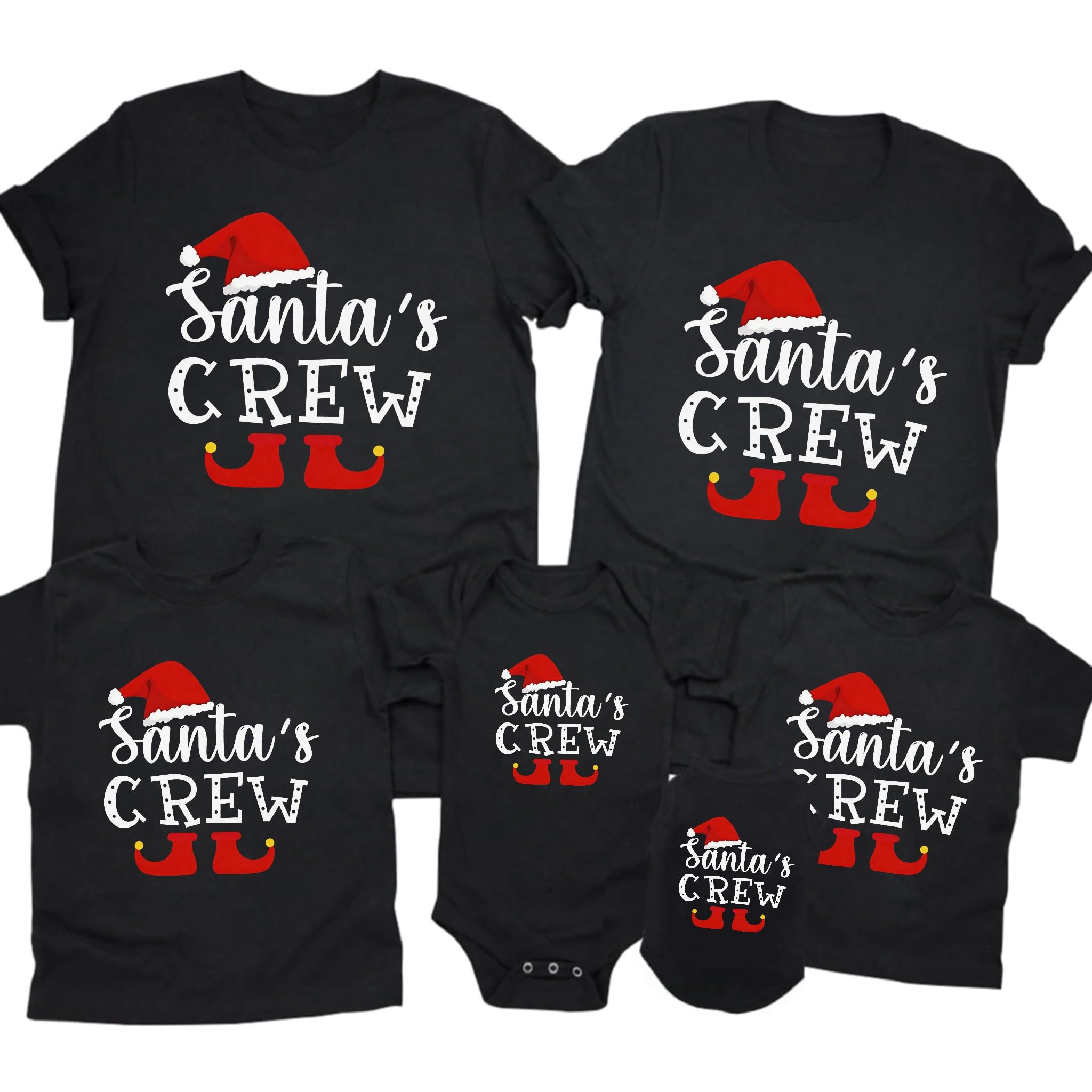 CONTEANER Merry Christmas Family Shirt,Matching Couples Xmas Graphic Tops