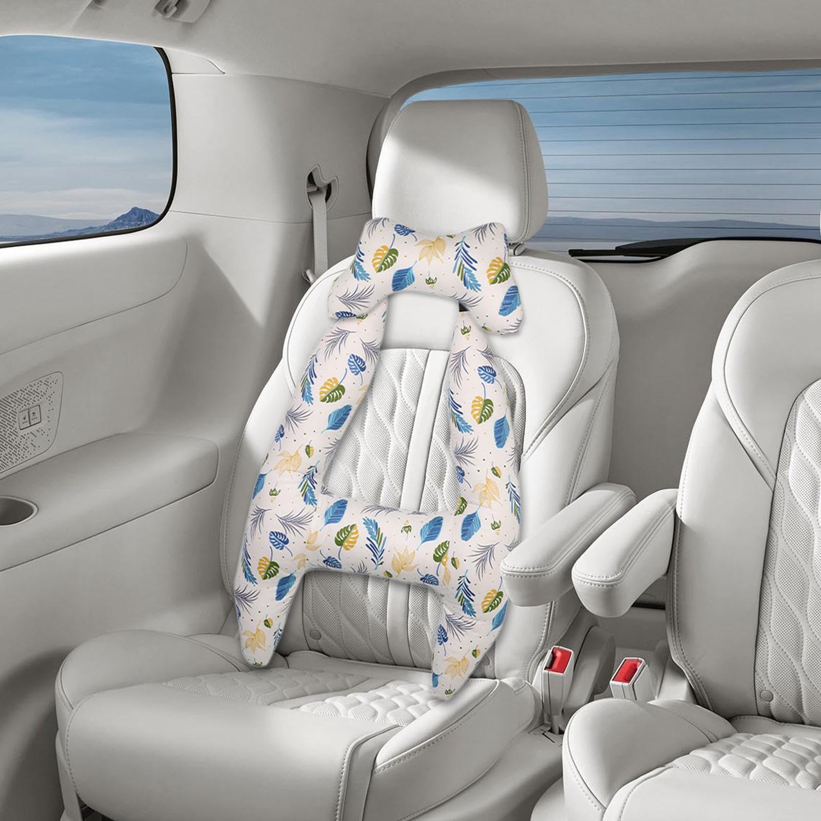 Almohada para el cuello de viaje,Almohada para reposacabezas del coche | Almohada de coche para niños Soporte Corporal N