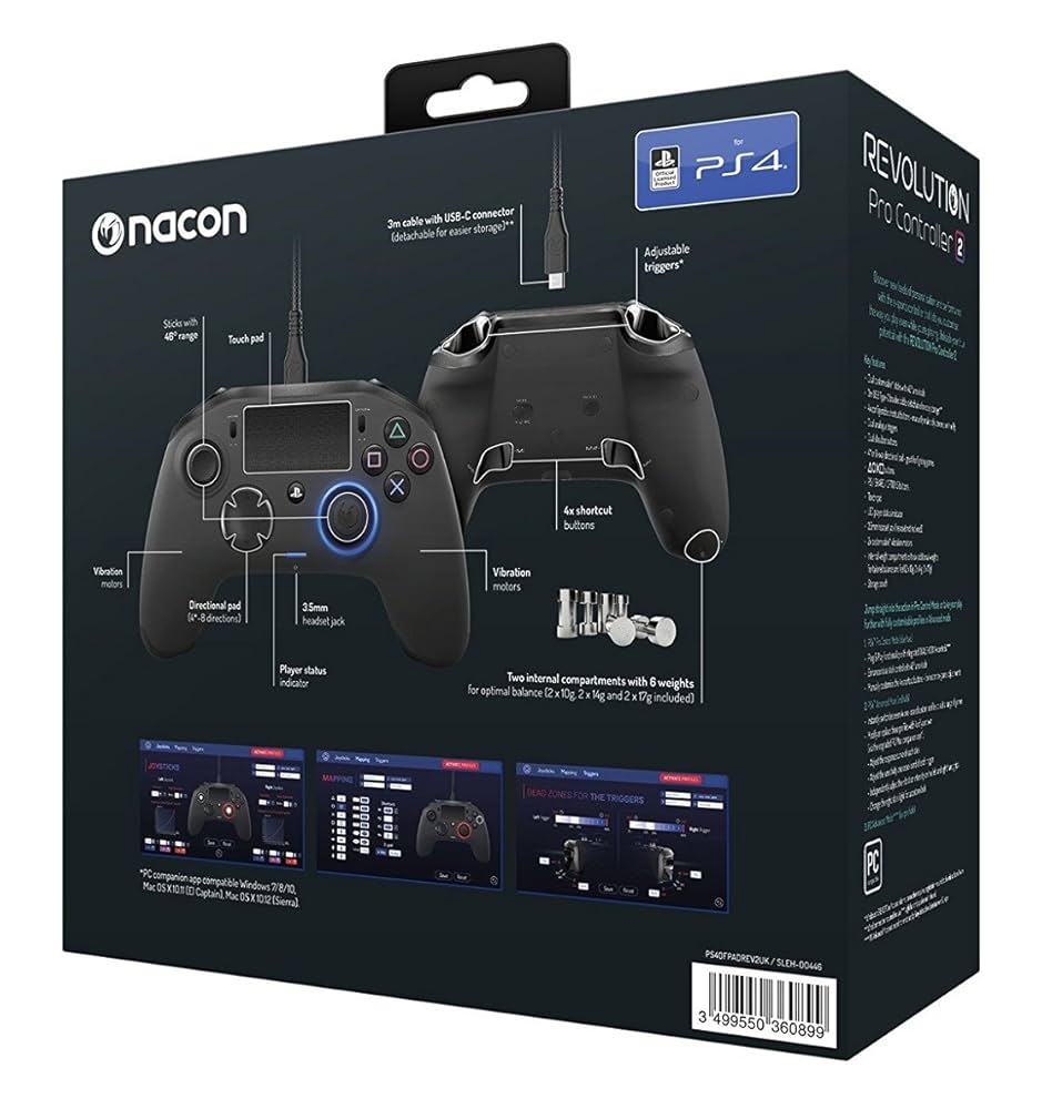 PS4(nacon REVOLUTION2)コントローラー Pad Pro Kontoler PS4 Nacon Revolution V.2 - Perfect Blue