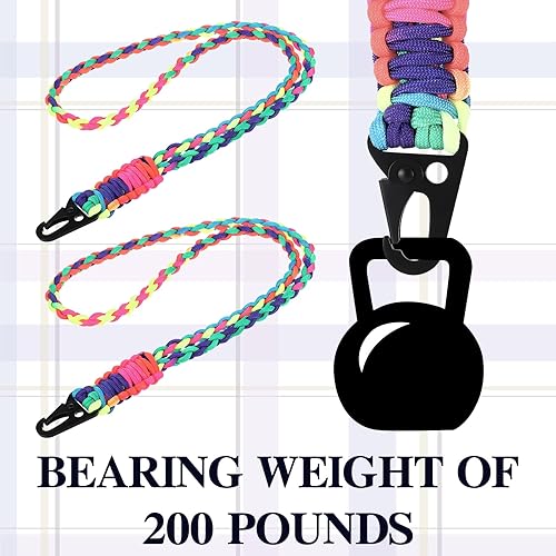 Miniatura 4 de Frienda Juego de 2 correas trenzadas para silbatos de paracaídas resistentes para actividades al aire libre