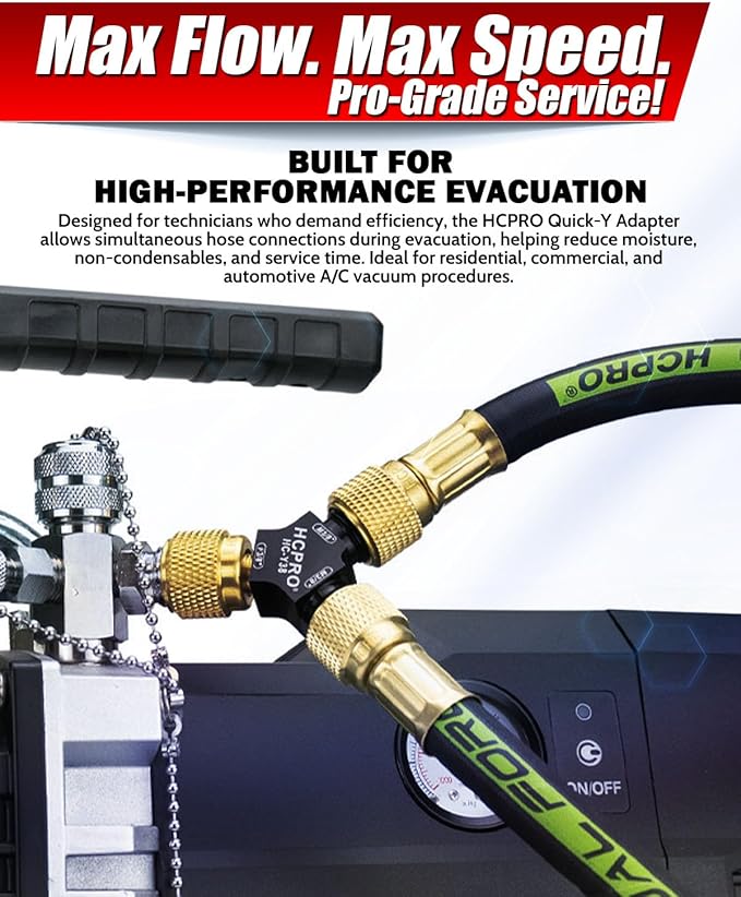 Adaptador HCPRO HCY38 Quick-Y para Flujo de Vacío 3/8" miniatura 5