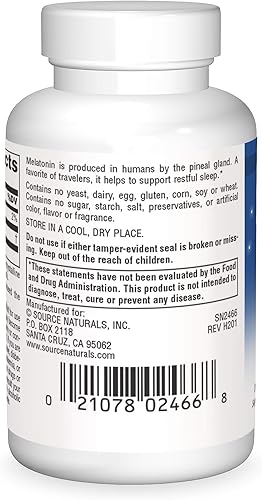 Miniatura 2 de Source Naturals Ciencia del sueño Melatonina 10 mg - 60 Tabletas