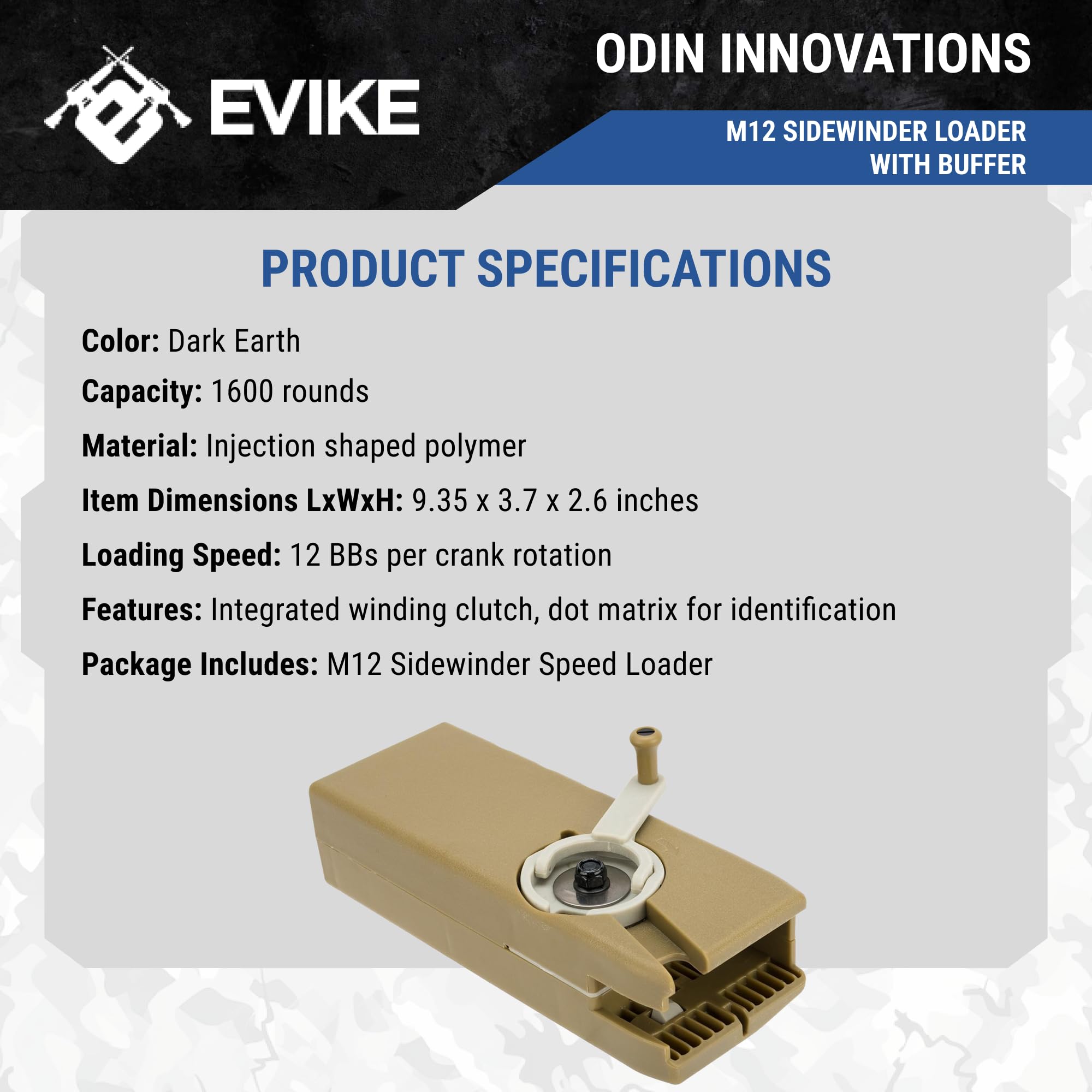EMG Odin Innovations M12 Sidewinder Speed Loader Dark Earth