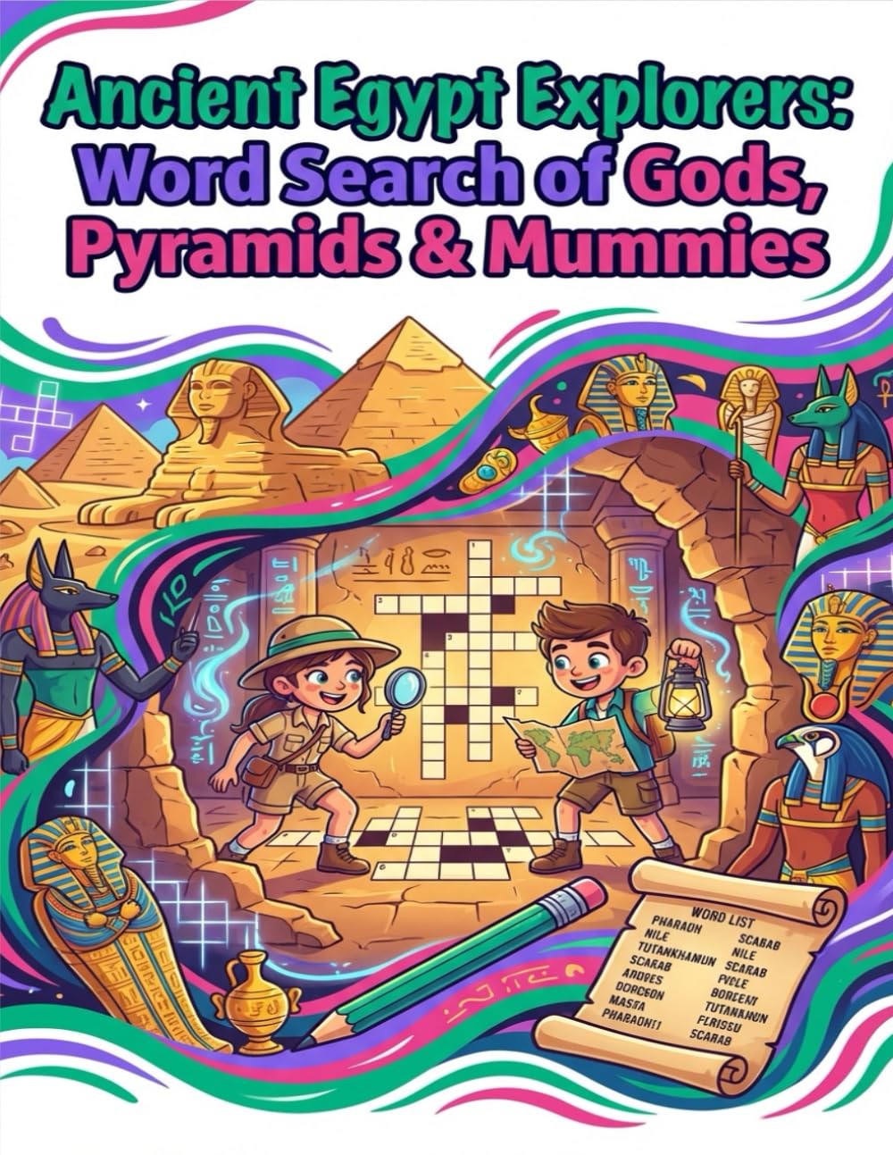 ANCIENT EGYPT EXPLORERS: WORD SEARCH OF GODS, PYRAMIDS & MUMMIES: 50 Fun Crosswords About Gods, Pyramids & Mummies