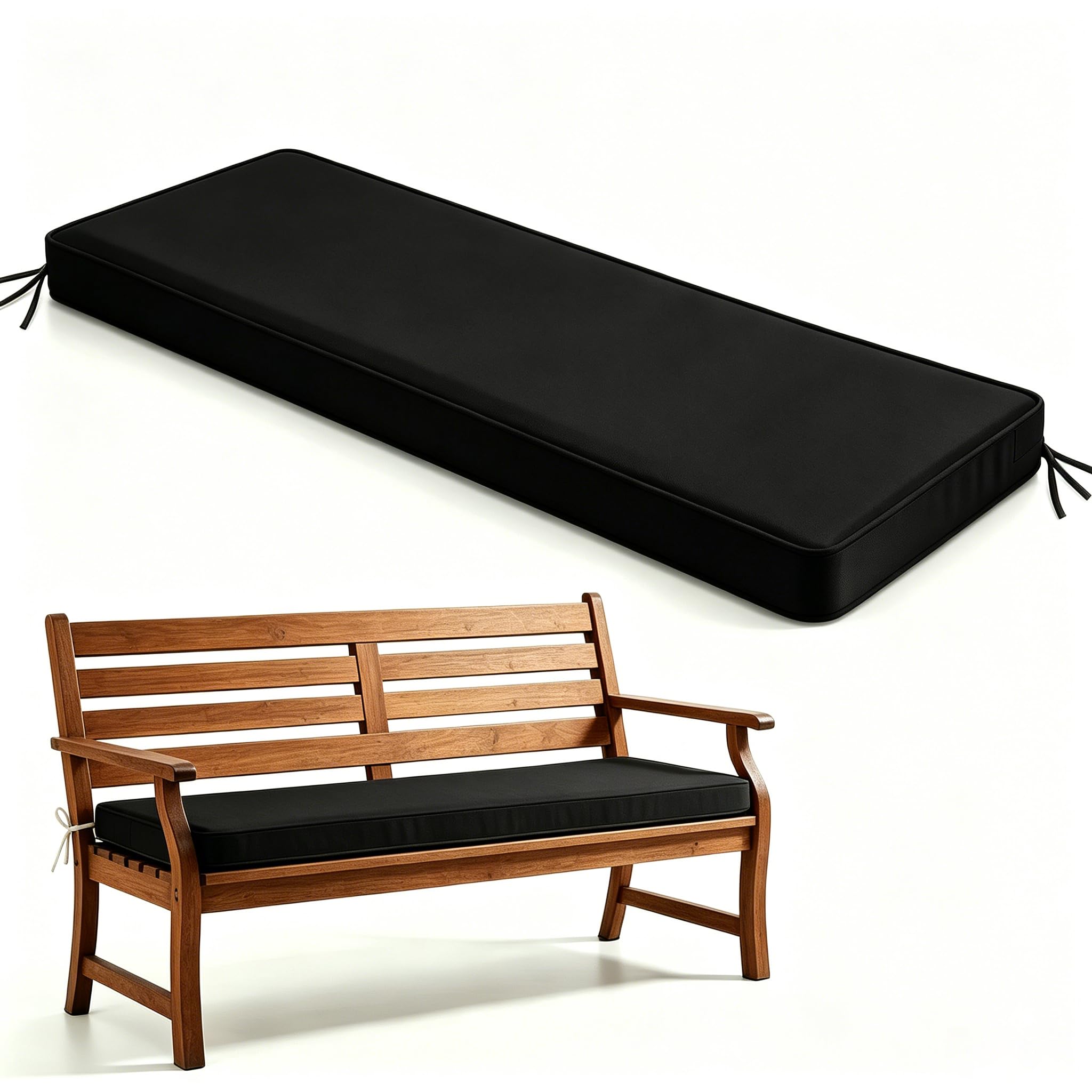 Cojín para Banco de Exterior Impermeable para Muebles de Patio Cojín Antideslizante con Funda Extraíble para Columpio de Jardín Sofá de Porche O Terraza