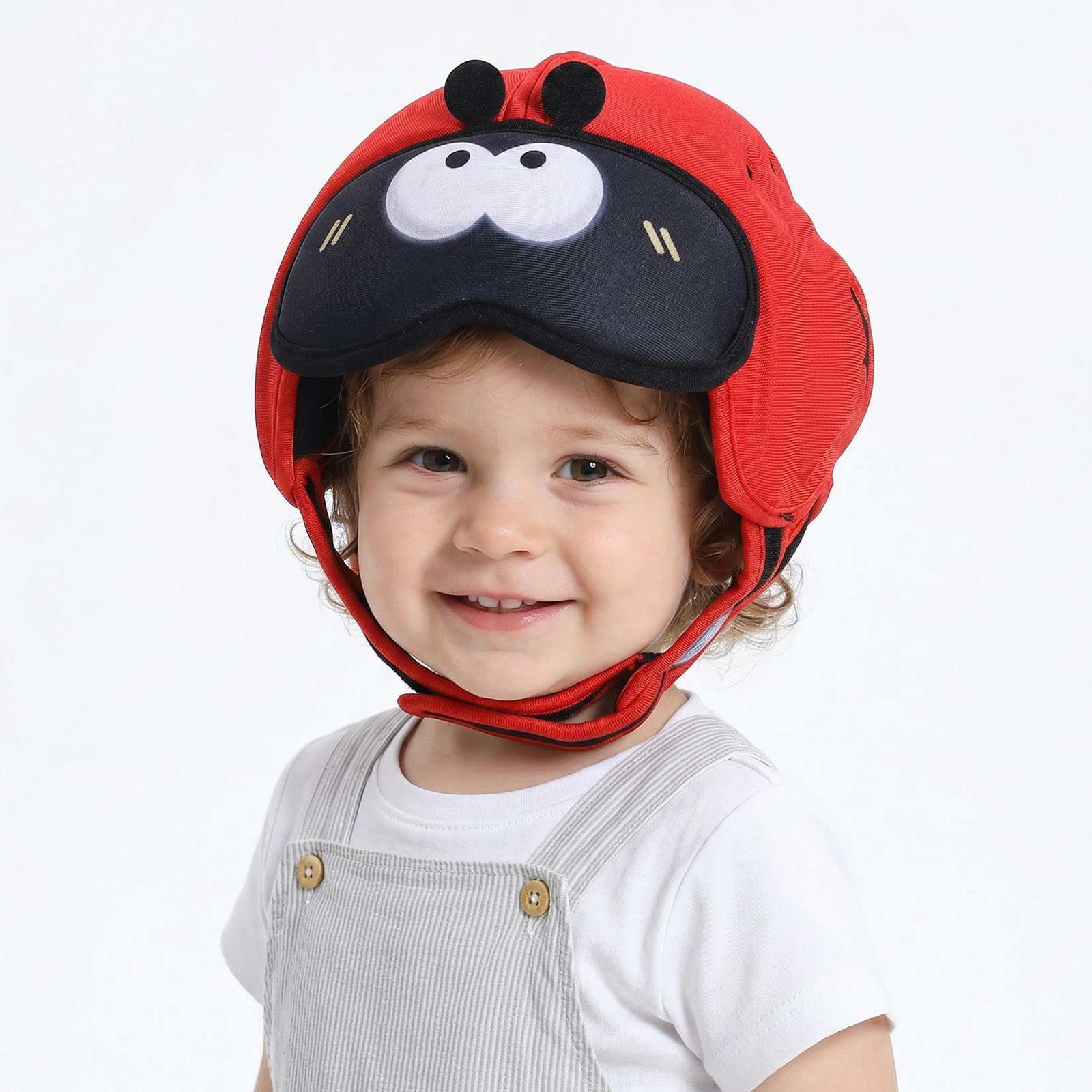 Mambobaby Baby Head Protector Helmet for Crawling and Walking, Breathable Soft Helmet, Ultra-Lightweight & Adjustable, Prevents Bumps Safety Helmet for Infants Toddlers 6-24 Months (Lucky Ladybug)