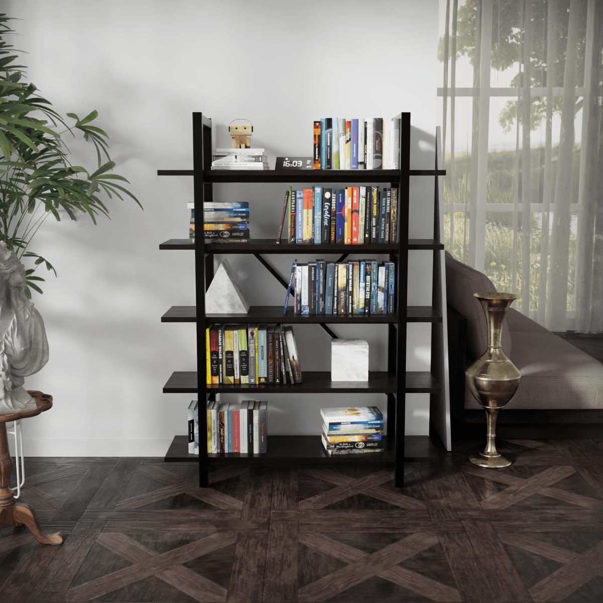 Nexiodesk® Dexter Book Shalf for Home Library | MDF Wood Book Rack ...