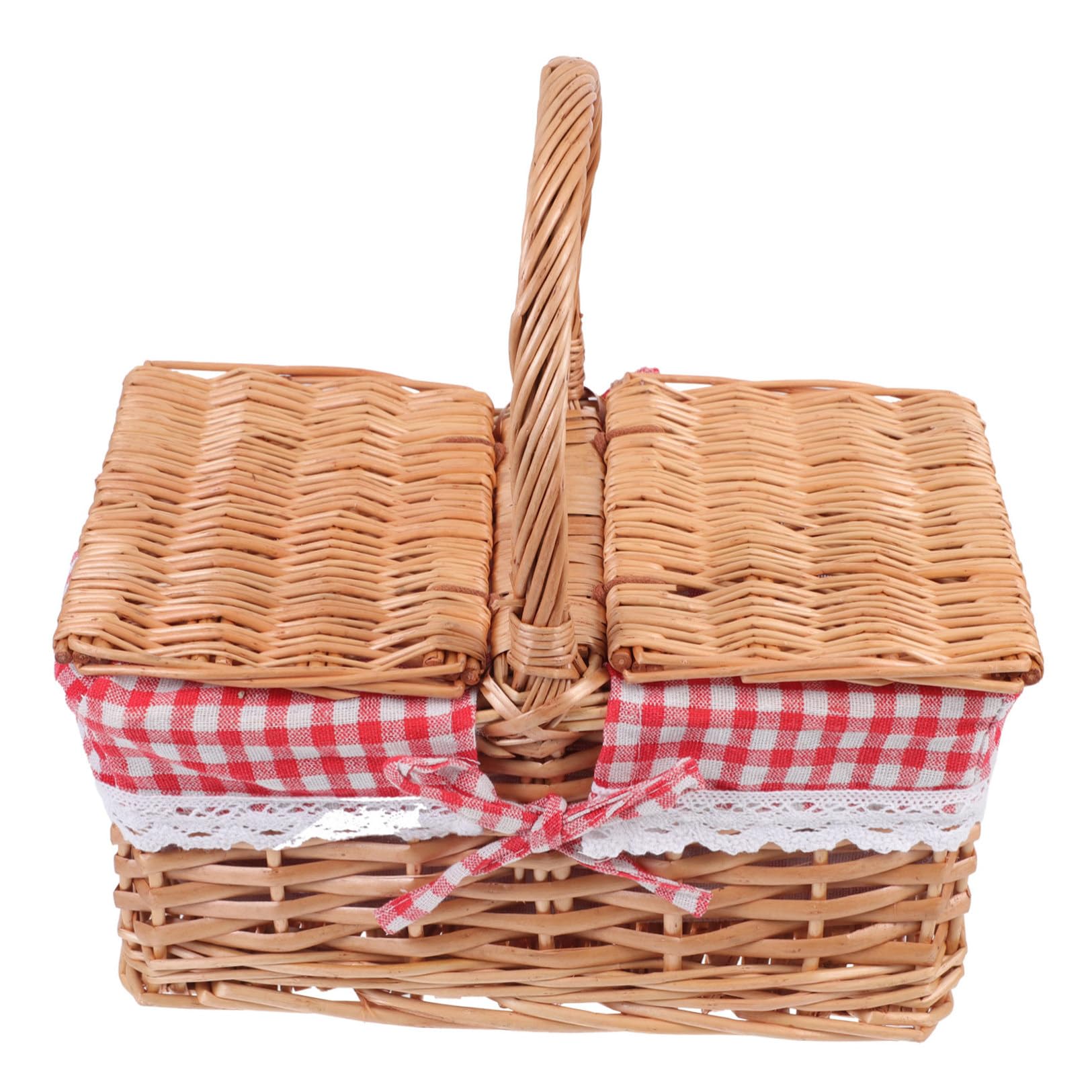 Panier de rangement en paille avec couvercle idéal pour vos pique-niques champêtres