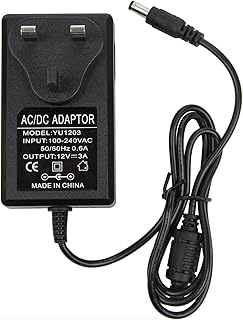 12V 3A Power Supply Adapter - COLM AC 100-240V 50-60HZ DC 12V 3Amps 36W UK Converter Adapter Driver Transformer Wall Charger for CCTV Security Camera, LED Strip Lights, LCD Monitor
