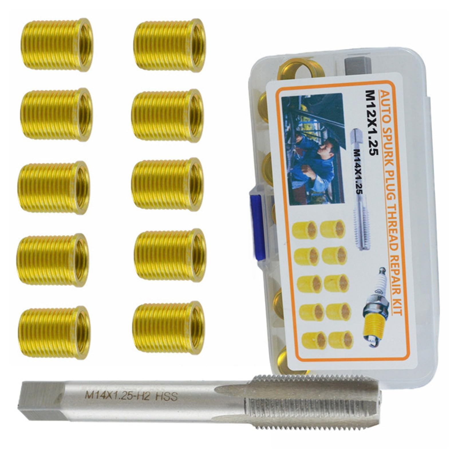 Sparks Plugs Thread Insert Repair Tool Alloy Steel Efficient Thread Restoration Use For Professional Workshop