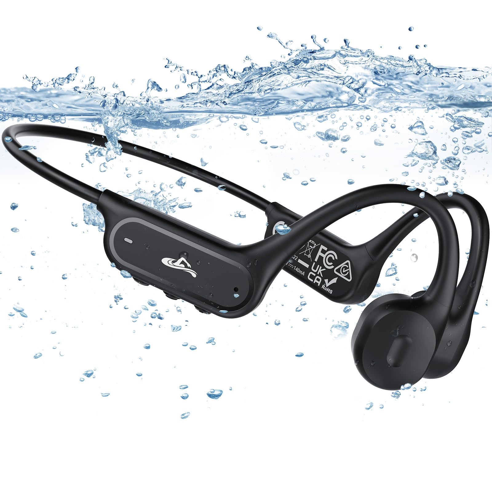 Auriculares Conducción Osea Natacion,Auriculares Deportivos Impermeables IP68 Bluetooth 6.1,Auriculare inalámbricos con Reproductor MP3 Integrado y Memoria de 32 GB,para Correr, Fitness y Ciclismo