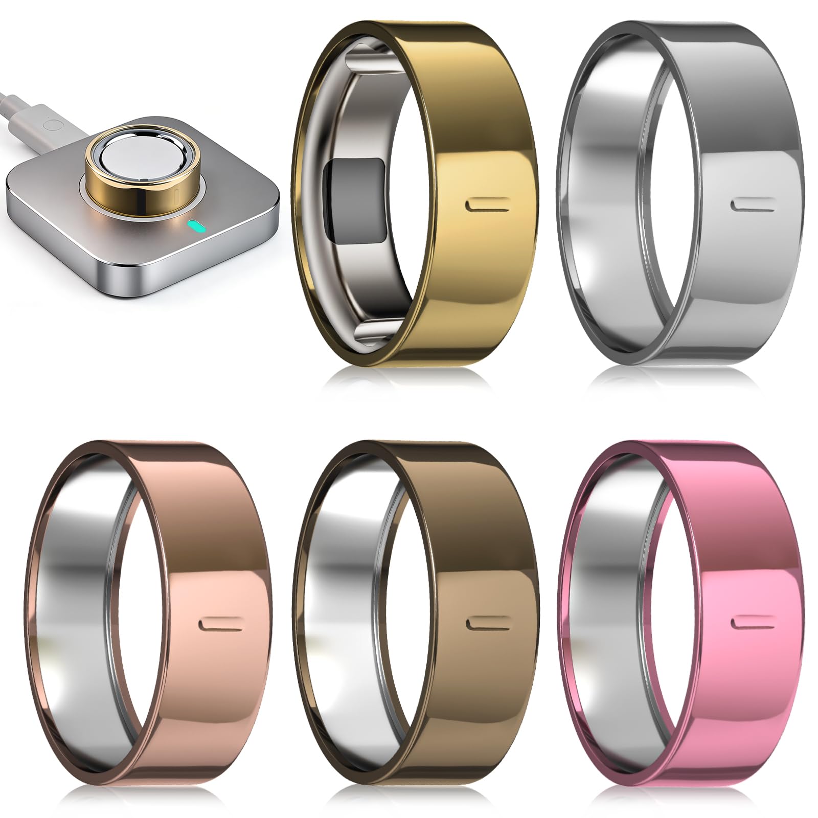 sylacor 5 Pack Ring Cover Compatible with Oura Ring Gen 4/Gen 3 Horizon Heritage, Anti-Scratch TPU Protector Accessories for Women Men, NOT for Oura Ring 4 Ceramic/Ring 5