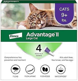 II Large Cat Vet-Recommended Flea Treatment & Prevention | Cats Over 9 lbs. | 4-Month Supply