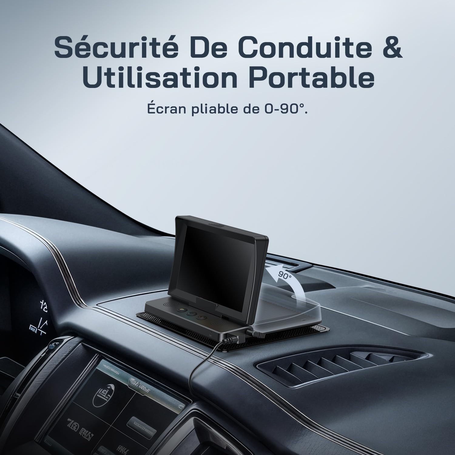 WOLFANG Miroir Voiture Bébé HD 1080P Retroviseur Voiture Bebe, USB-C Plug and Play Installation facile, moniteur pour bébé avec écran de 5 pouces et caméra de vision nocturne