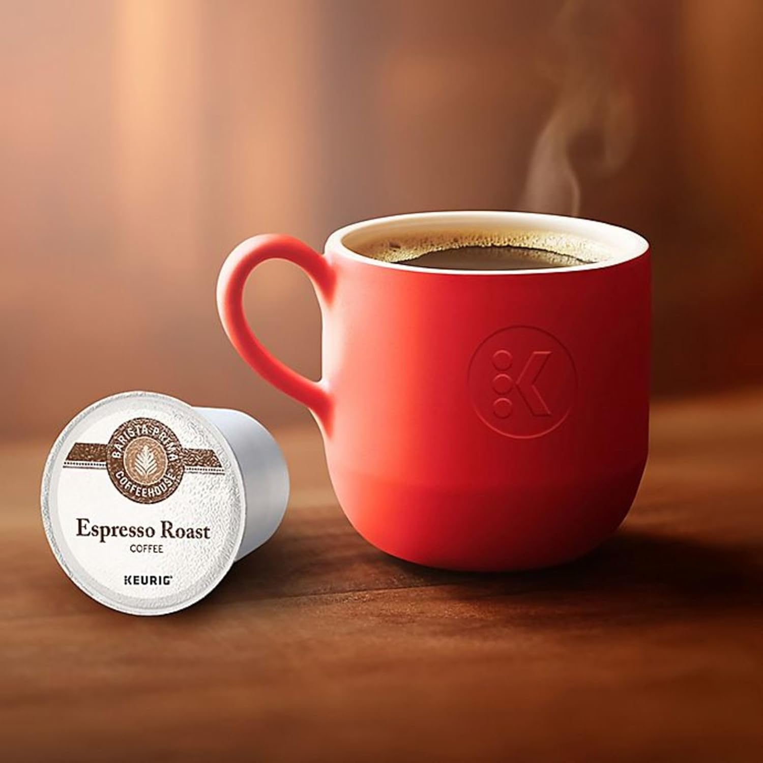 Barista Prima Coffeehouse Espresso Roast Coffee, Keurig Single Serve K-Cup Pods, 96 Count