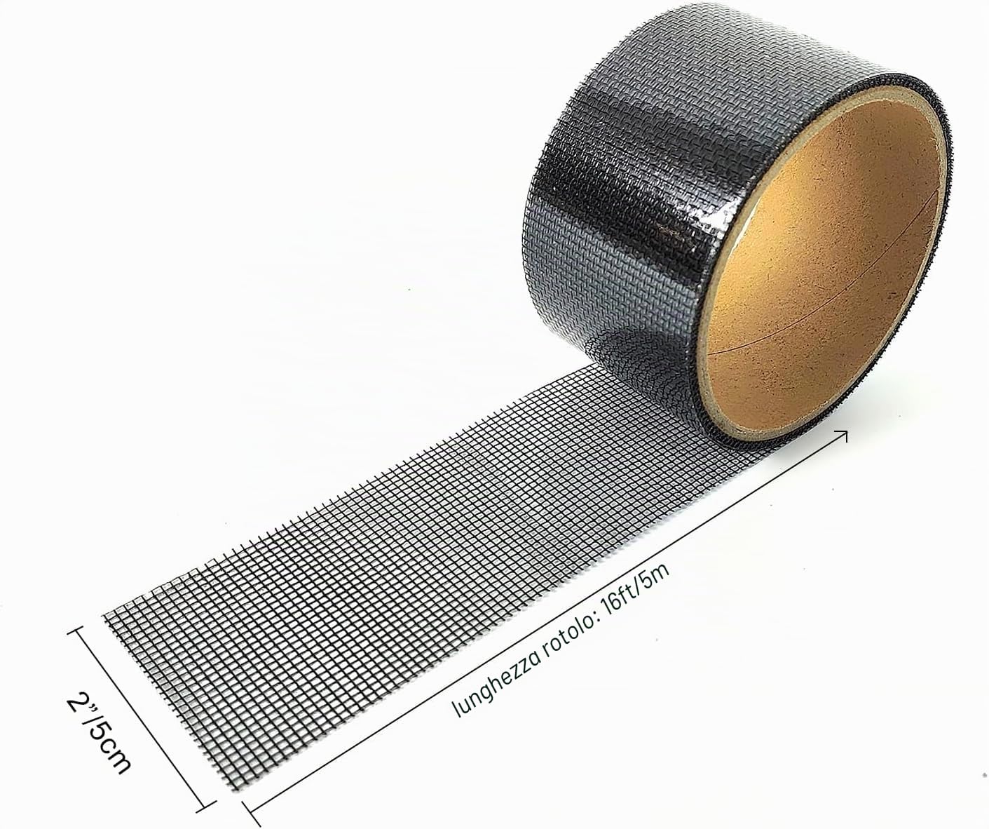 Nastro Ripara Zanzariere, 5cm x 5m Nastro per Riparare Zanzariere, Nastro Adesivo Ripara Zanzariere in Fibra di Vetro Toppe Adesive per Zanzariere Patch, Set di Riparazione per Zanzariera Ripara