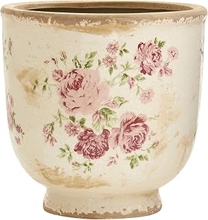 7.5in. Tuscan Ceramic Floral Print Planter