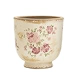 7.5in. Tuscan Ceramic Floral Print Planter