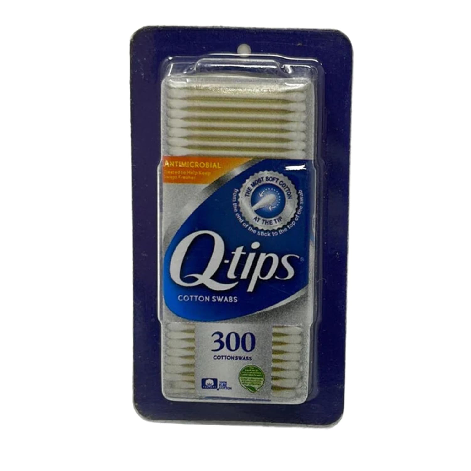 Q-tips Antimicobial 300 Count Pack of 4