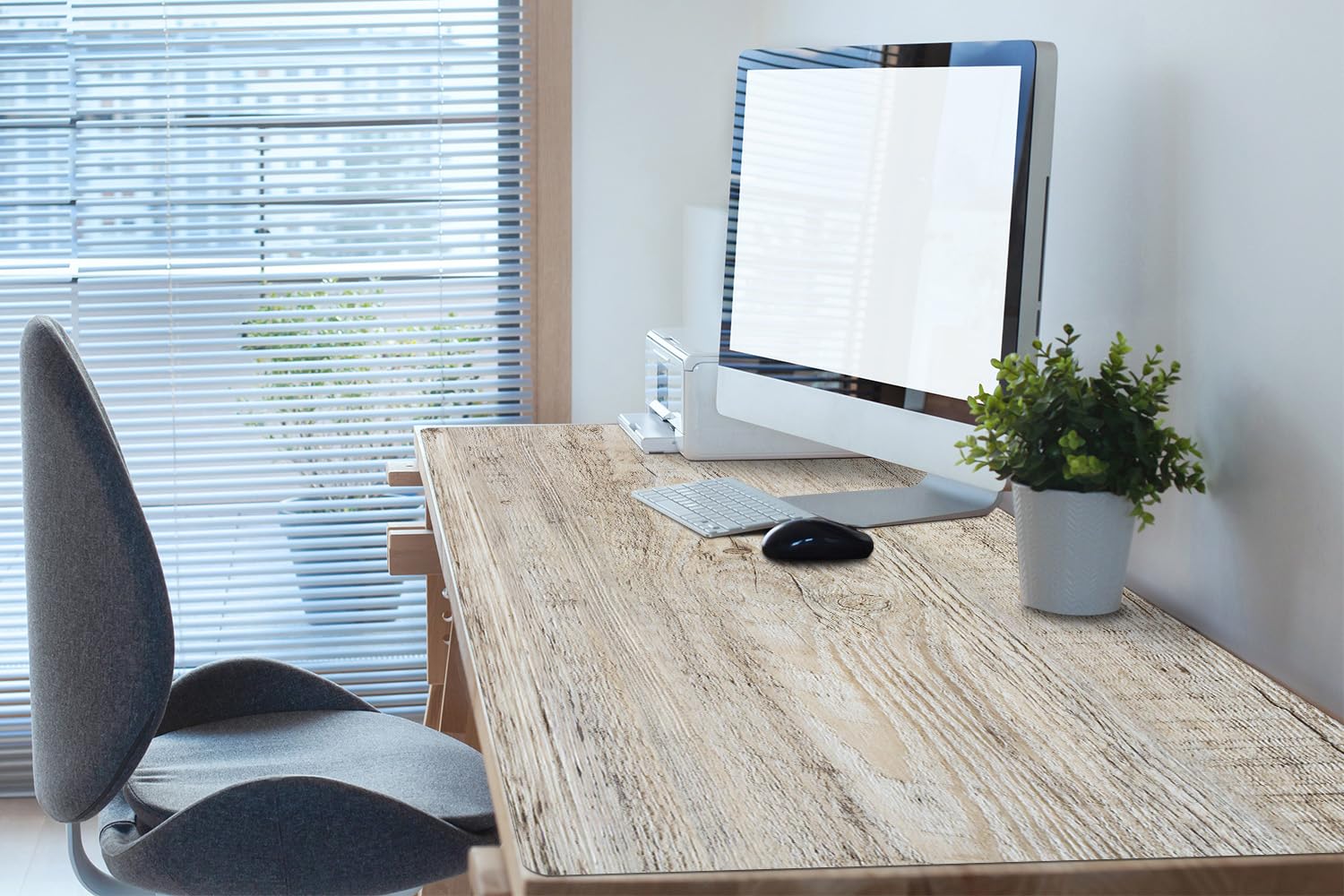 Sottomano da Scrivania 120x60 cm Impermeabile in Vinile PVC Protezione e Decorazione Facile da Pulire Superficie Protettiva per Ufficio e Casa Antiscivolo - Legno vecchio