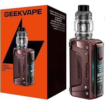 Geekvape Aegis Legend 5 Mod Kit 200 W TC Box Mod Battery Not Included Vape with Z Sub Ohm Tank 5.5 ml Vaper Z Coil Vaporiser No Nicotine