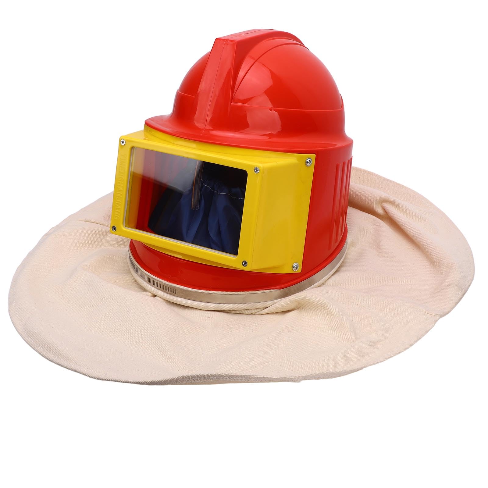 Jiawu Casco de Chorro de Lente de Doble Capa Diseño de Capa de Hombro Tipo de Alimentación de Aire para Chorro de, para Revestimiento de Limpieza de, Material de Caucho ABS de Lona
