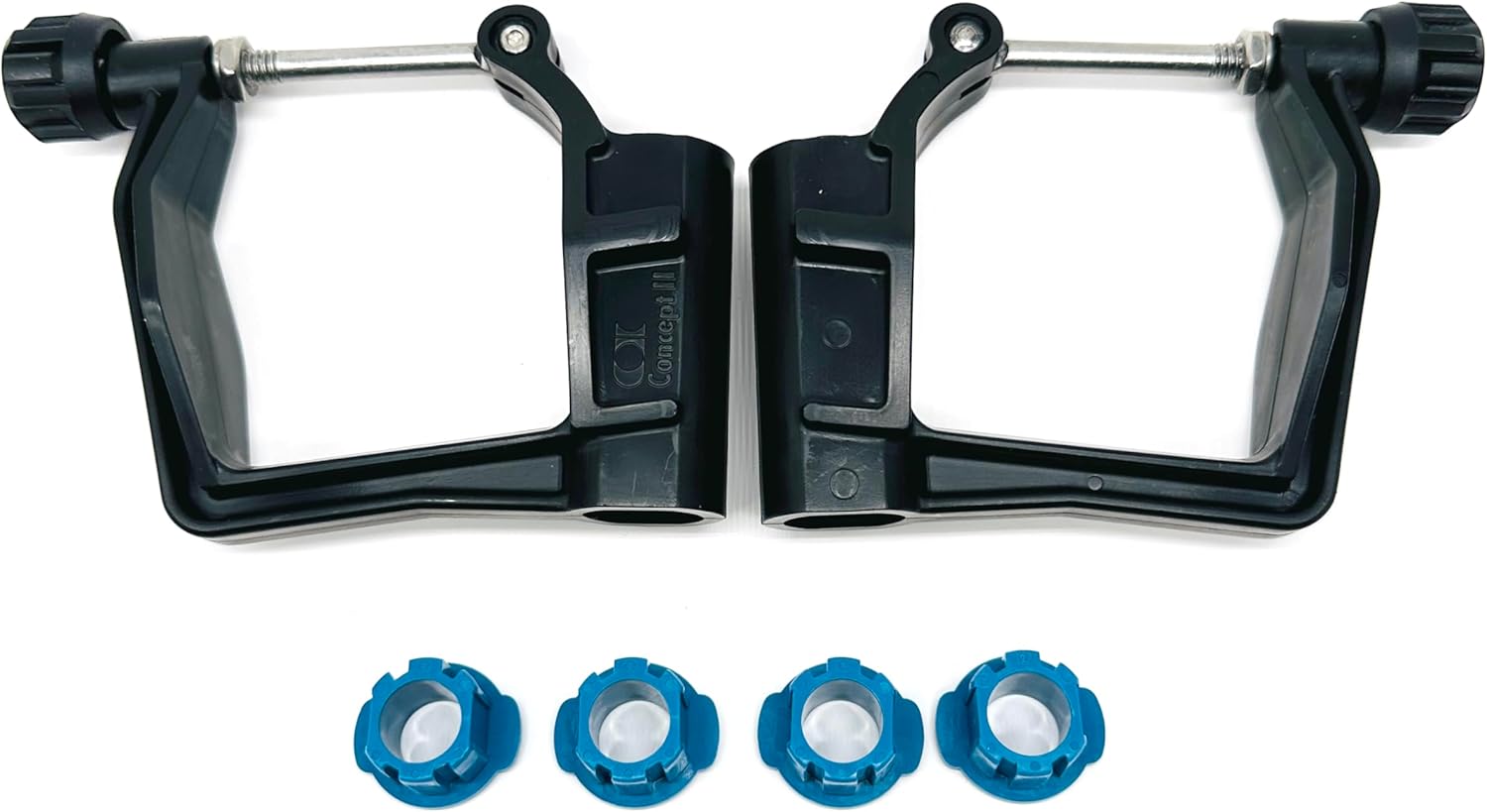 Concept2 Scull Oarlock Kit with Blue Pitch Bushings for 13mm Rigger Pin, 416