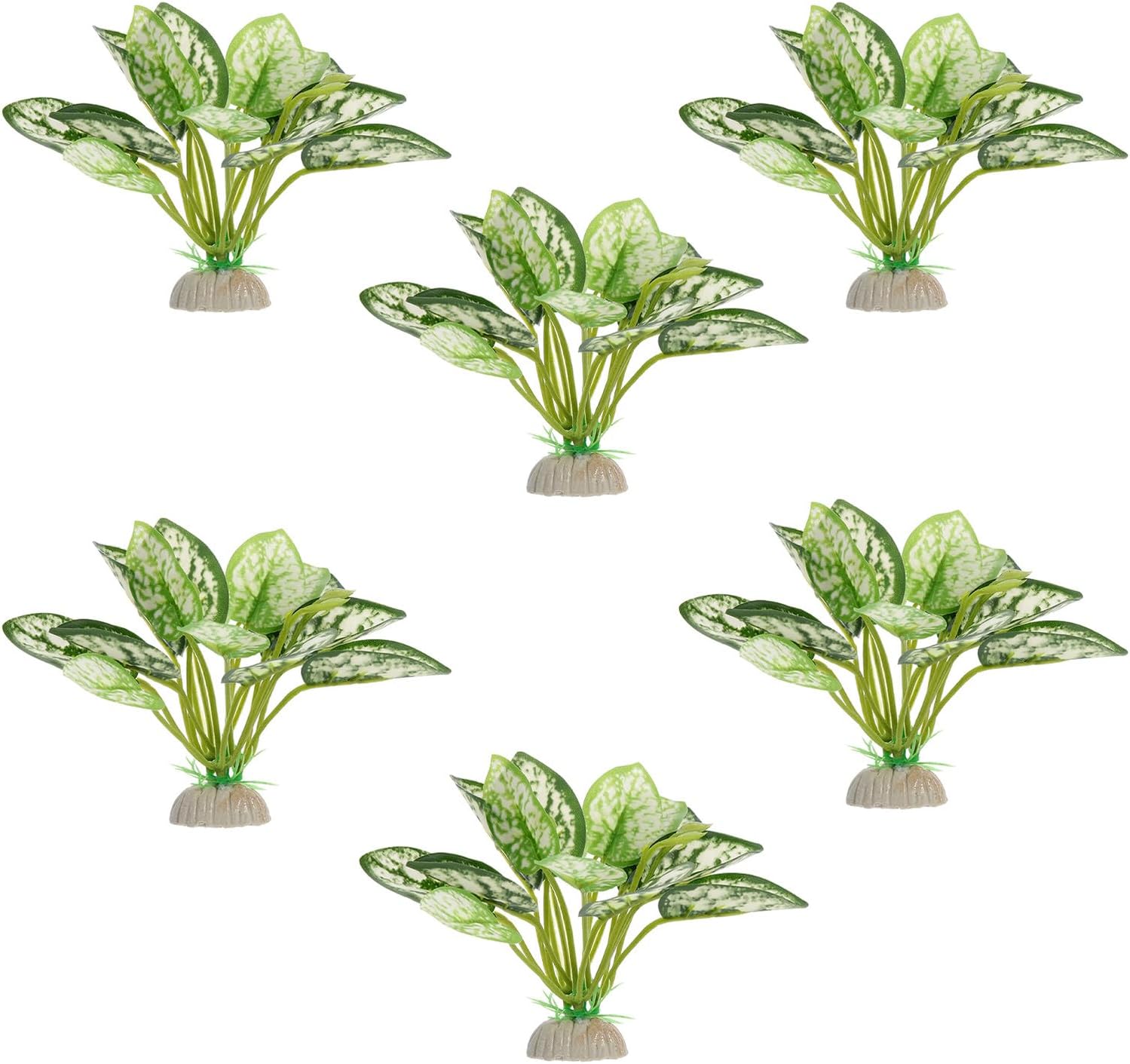Cabilock 6pcs Artificial Aquarium Plant Fish Tank Decorations Lifelike Plastic Water Grass Ornament for Aquarium Landscape and Home Aquatic Fish Tank Decor