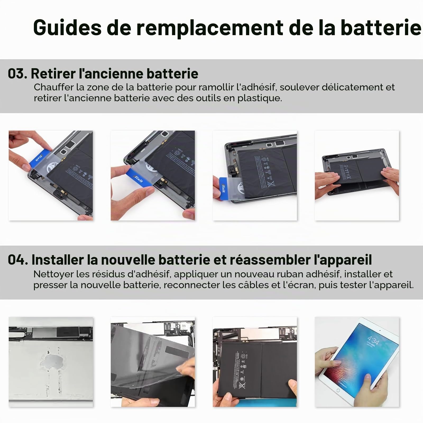 K KYUER A1484 Tablet Batterie pour iPad 5 6 7 8 9 Gen Air 1 2013