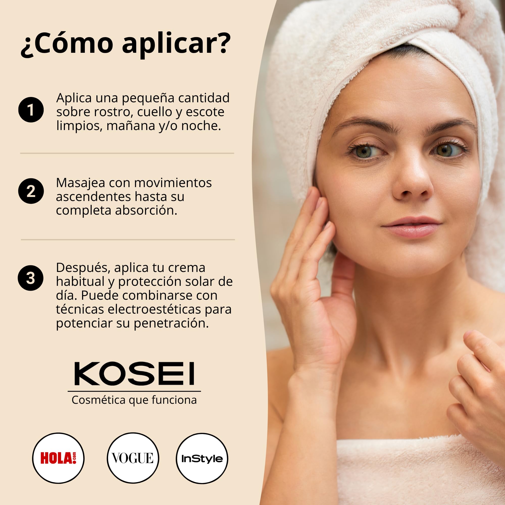 KOSEI | PDRN-HA Serum Facial Antiarrugas | Con PDRN de Salmón y Ácido Hialurónico | Regenera, Reafirma e Hidrata | Efecto Glow | 30 ml