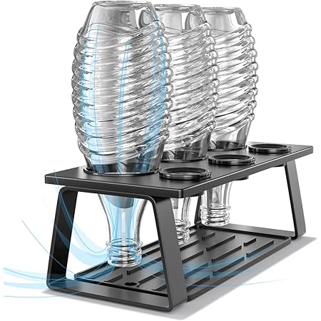 Égouttoir à Bouteilles OXO Good Grips Avec Cadre Alu - Range 4 Bouteilles + Couvercles + Pailles