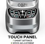 COZII Professional Blenders for Kitchen, 2000W Smoothies Countertop Blender for Ice Crushing/Frozen Drink/Nut Milk, Smoothie Blender with 64oz Pitcher & 21oz To-go Cup, Dishwasher Safe, Dark Grey