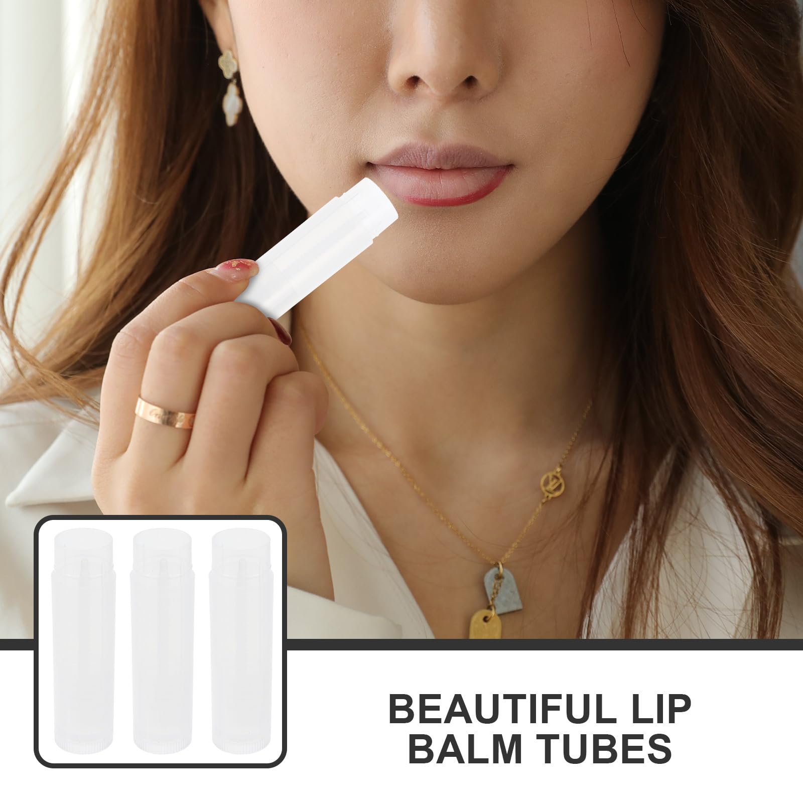 BESPORTBLE 200 Tubetti Vuoti per Balsamo Labbra con Tappo, Tubetti per Rossetto Ricaricabili per Cosmetici Fai da Te, Contenitori per La Cura Delle Labbra E La Conservazione Del Rossetto