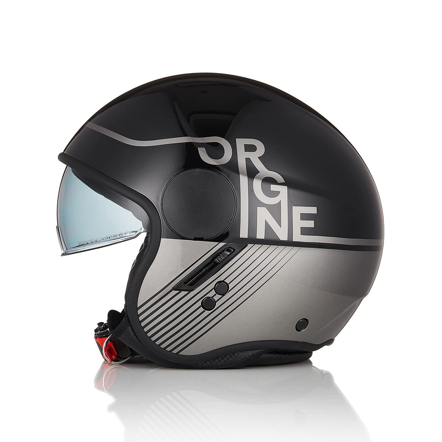 ORIGINE Casque de Moto Jet Casque Scooter avec Visière Homologué ECE 22 - 06