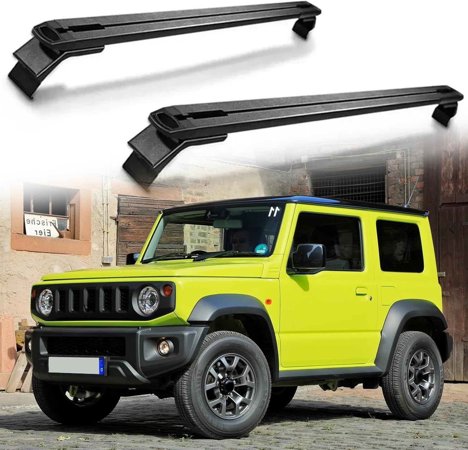 2Pcs Crossbar Cross Bar Roof Rack Rails Aluminum Fits for Suzuki JIMNY 2019-2024