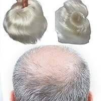 Vista 12 de Parche para el cabello de punto calvo para hombres, 3.15 x 3.15 pulgadas, parches de pelo completo de poliuretano para cubrir la base de la piel