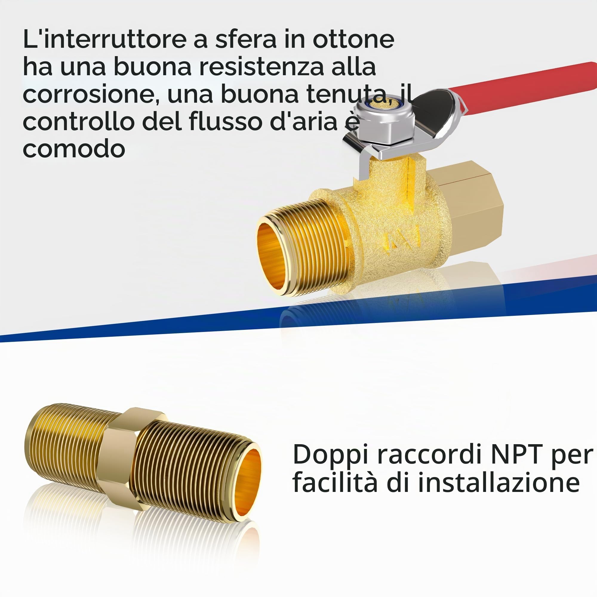 Essiccatore ad aria compressa NPT da 1/4 '' a 5 stadi, essiccatore d'aria per compressore cartuccia filtro da 5 e 0,5 e 0,01 micron, doppio essiccatore essiccante e regolatore d'aria, ciotola in