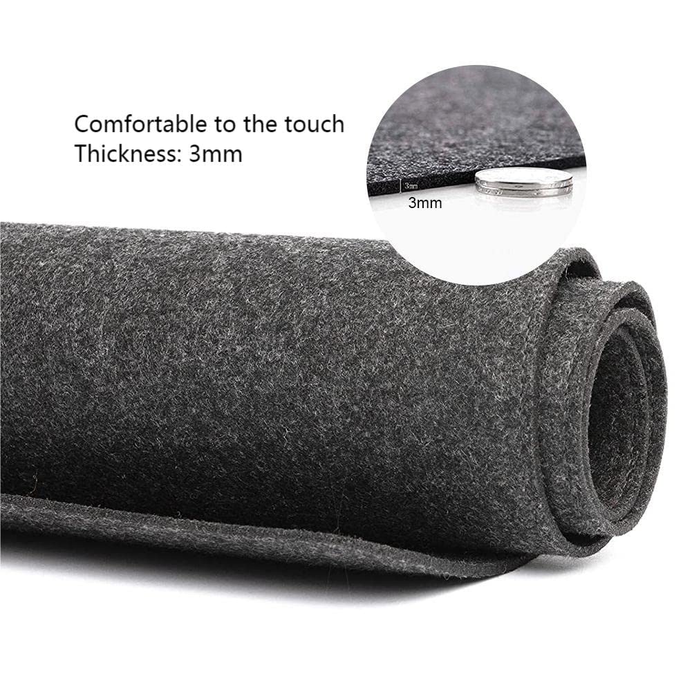 Tapis de Souris Feutre Gris 90x43cm Grand Tapis Bureau XXL Antidérapante Sous-main
