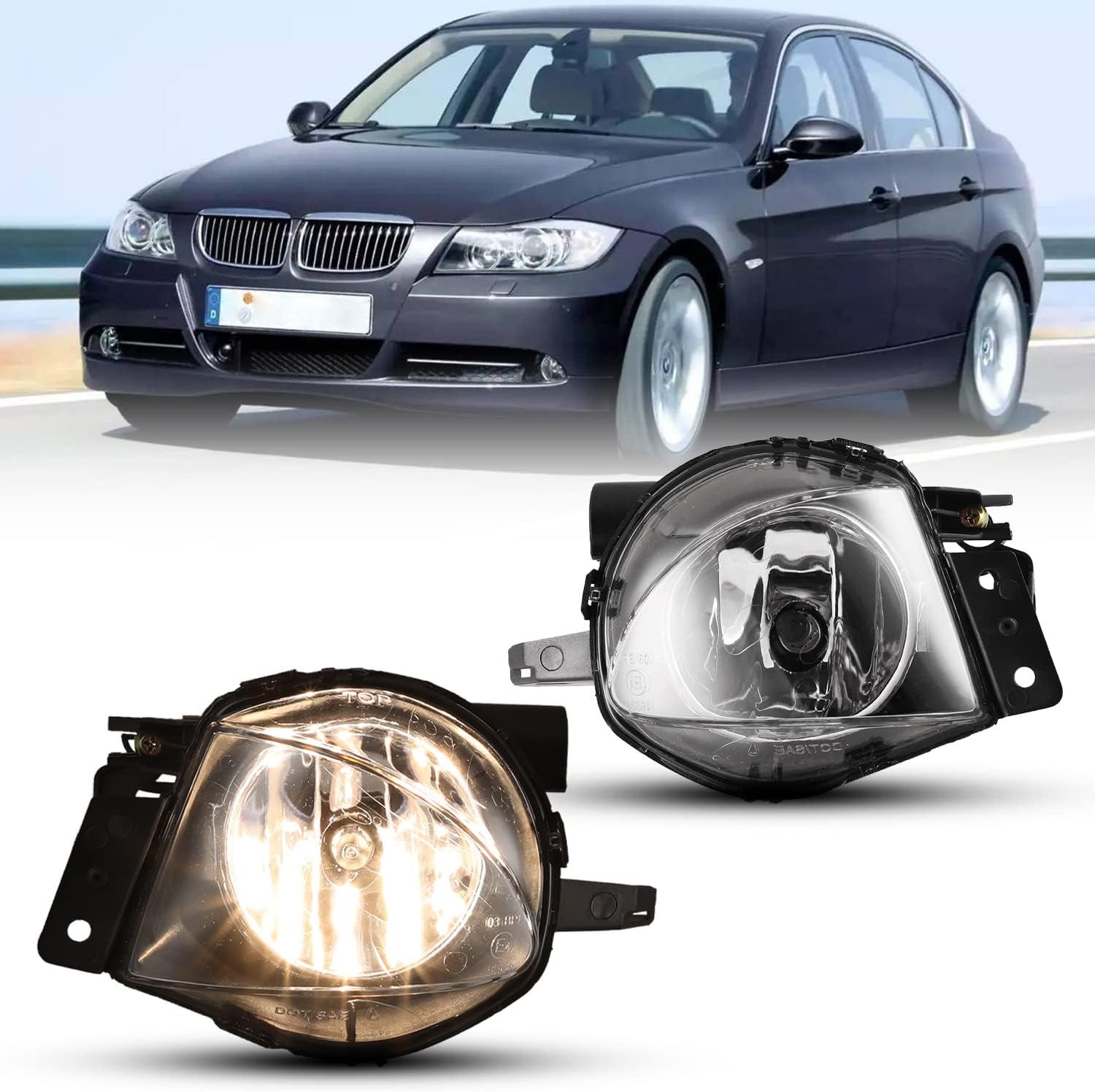 Amazon.com: CPW Fog Lights for 2006-2008 BMW 323i 325i 328i 330i 335i ...