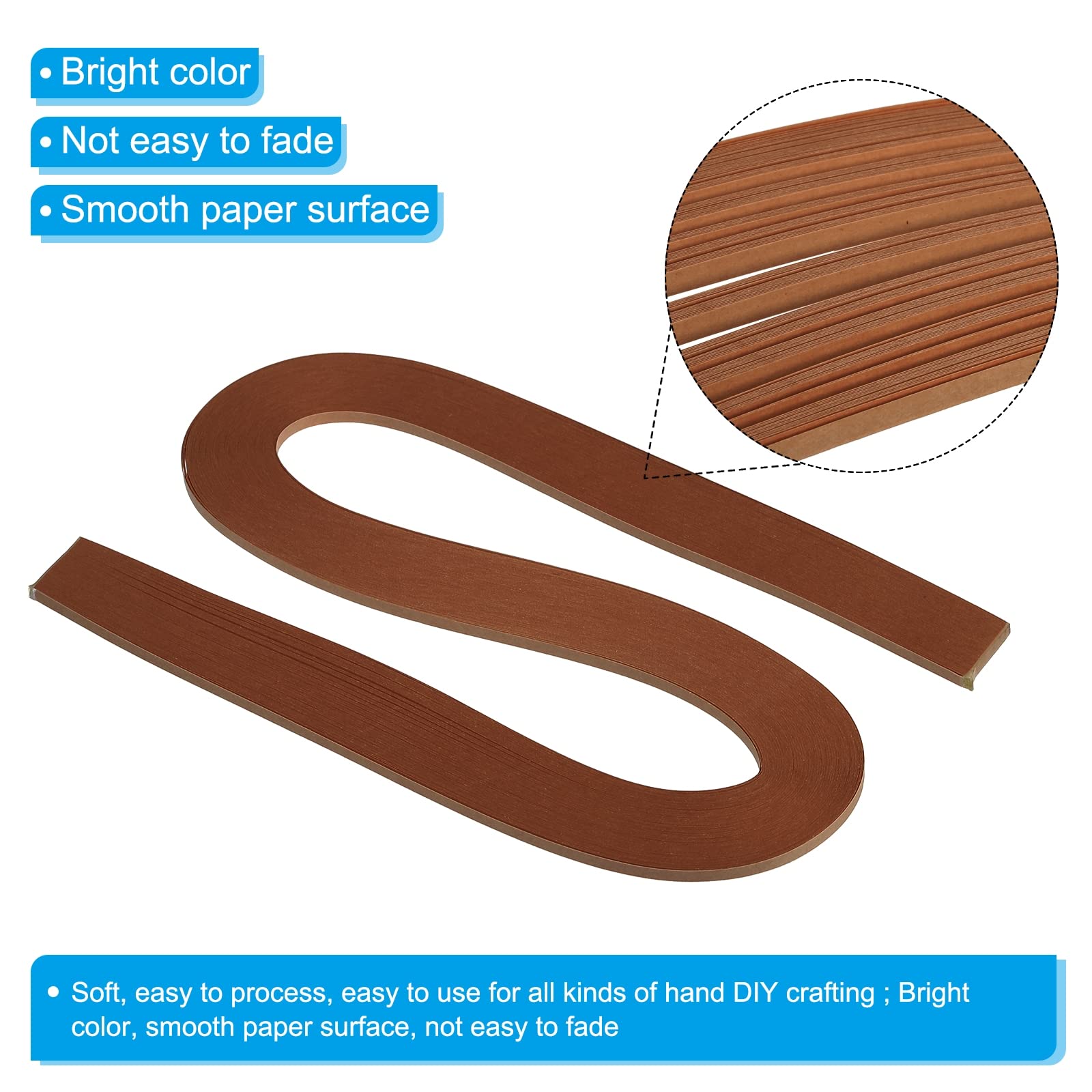 PATIKIL Quilling Strips Paper 120pcs 1/8"(3mm) 54cm Origami Paper Quilling Strip for Art DIY Hand Craft Christmas Dark Brown - Image 3