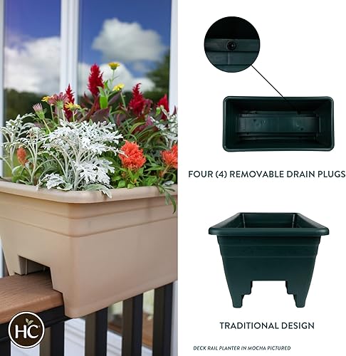 Miniatura 2 de Maceta de riel de cubierta verde