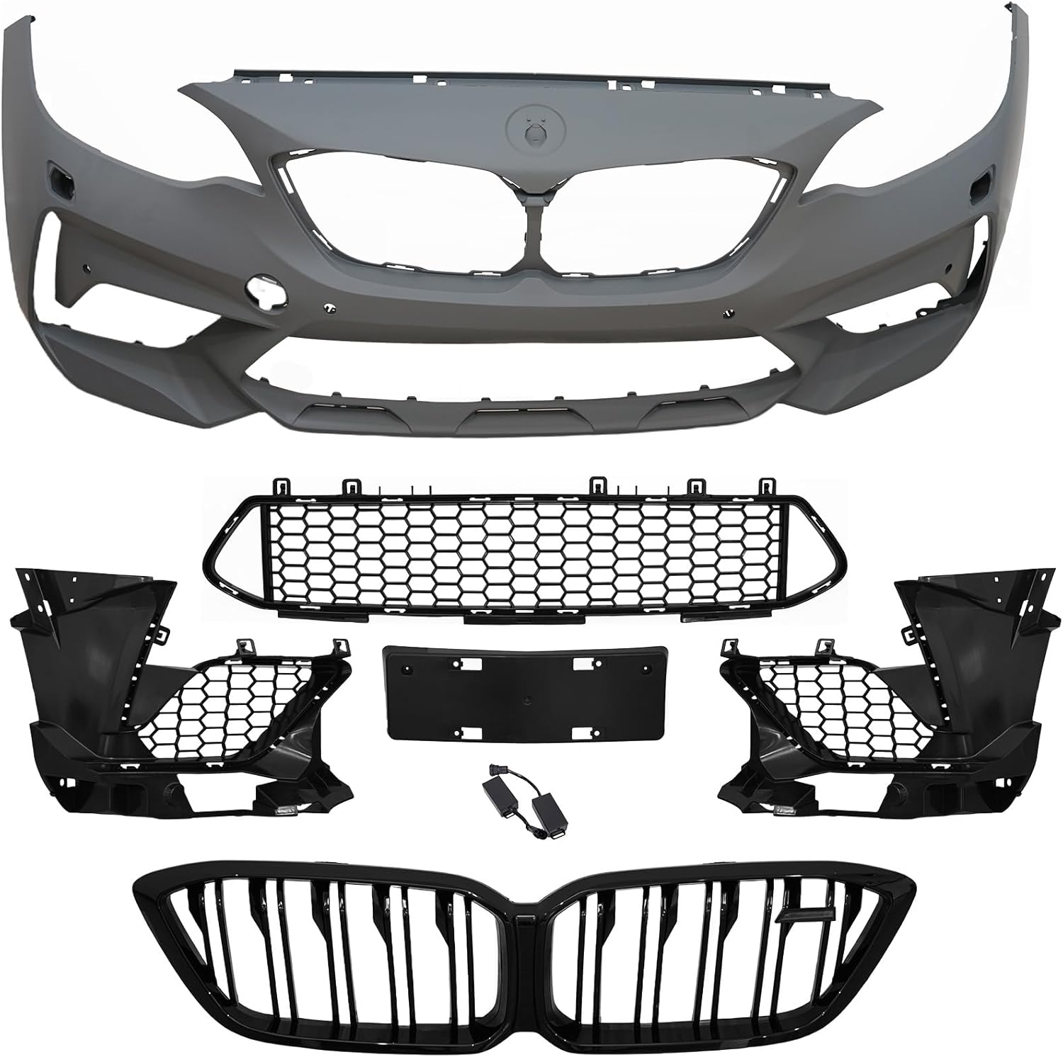 Complete M8 Style Front Bumper Conversion Kit Compatible with 2019-2021 BMW 3 Series G20/G21 330/340 Models